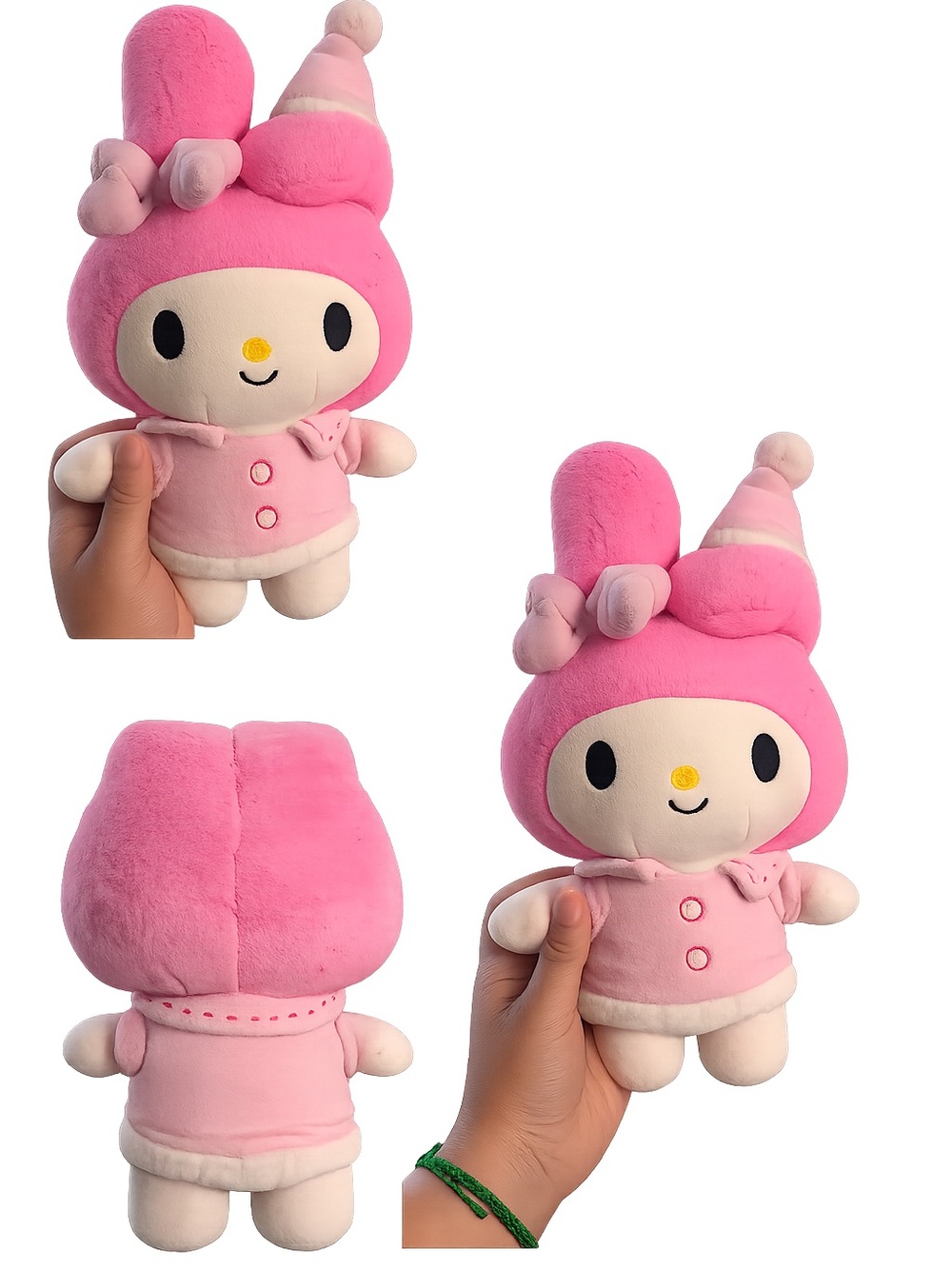 Pink Bunny Plush Stuffed Animal - Cute Cartoon Comfort Toy